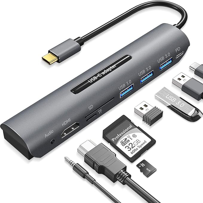 USB-C Hub For Music Production-Deegotech 8 in 1 USB-C Hub